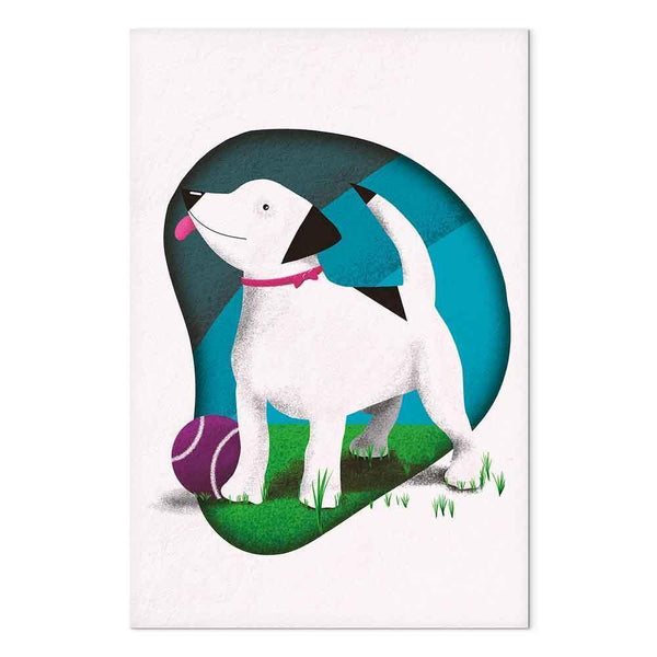Quadro - Dog and Ball (1 Part) Vertical