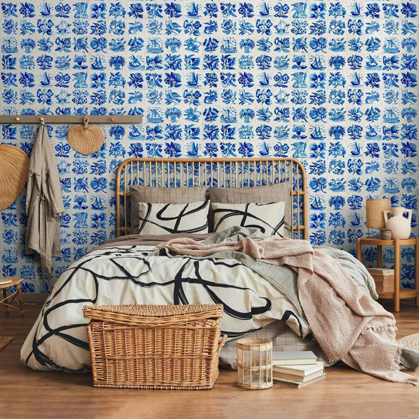 Carta da parati - Azulejos tiles – traditional Portuguese ceramic tiles