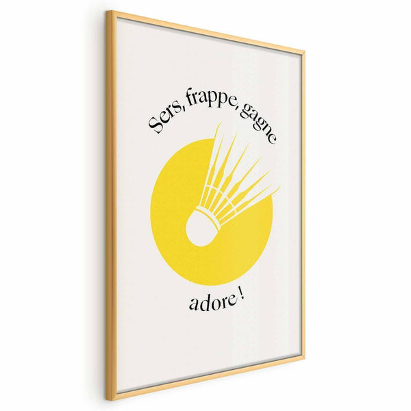 Poster - Shuttlecock Against the Yellow Sun
