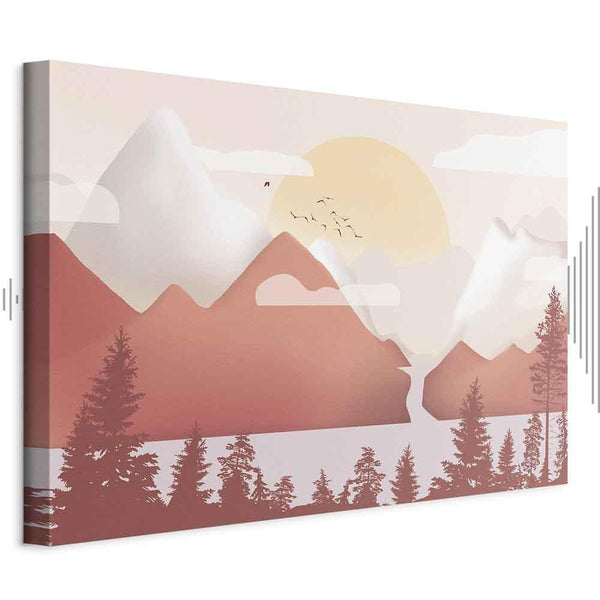 Quadro - Landscape at Sunset (1 Part) Wide