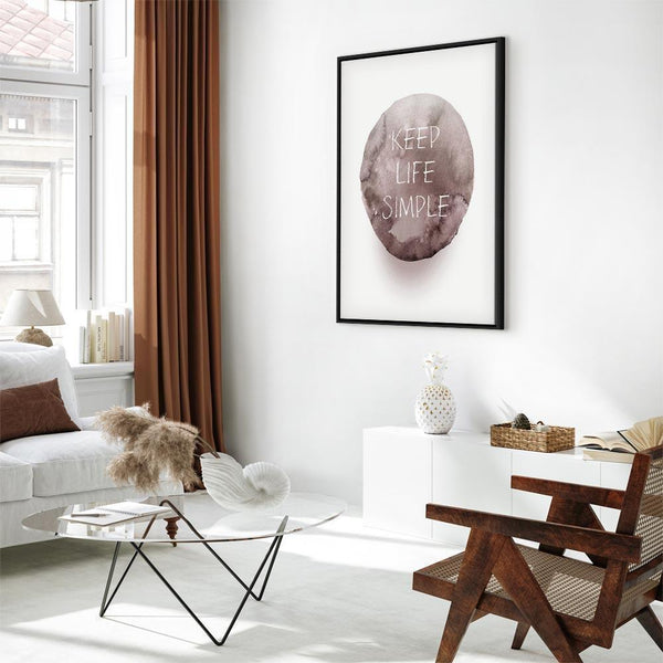 Quadro - Keep Life Simple (1 Part) Vertical