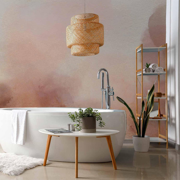 Carta da parati - In pink clouds – soft textures in peach-pink hues