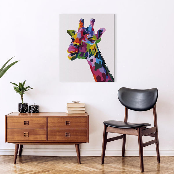 Quadro fai da te - Colourful Giraffe