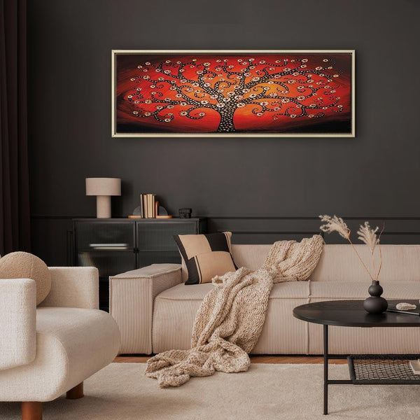 Quadro - Fiery Tree (1 Part) Narrow