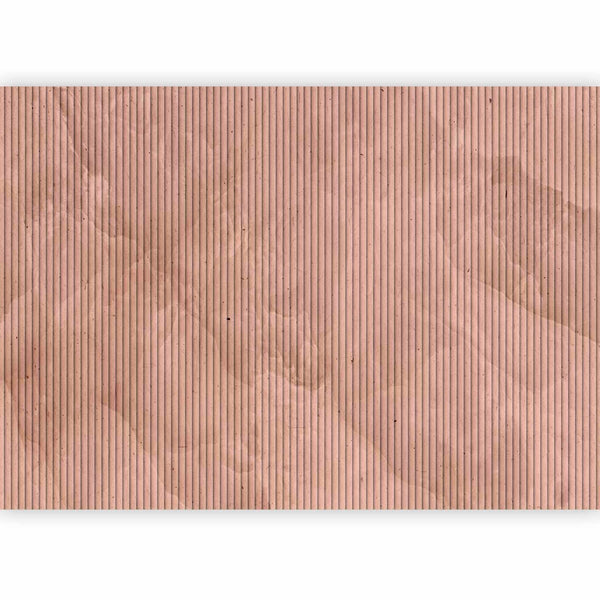 Carta da parati - Pink reed - solid background with textured vertical stripes with pattern