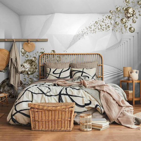 Carta da parati - Diamond Corridor (Grey)