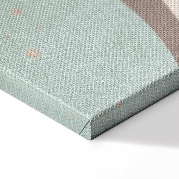 Quadro - Cloudy Night Sky - Moons in Brown and Beige Hues Among Clouds and Numerous Little Stars on a Light Background