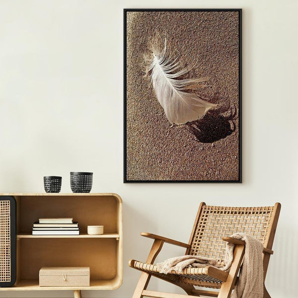 Quadro - Feather on the Sand (1 Part) Vertical