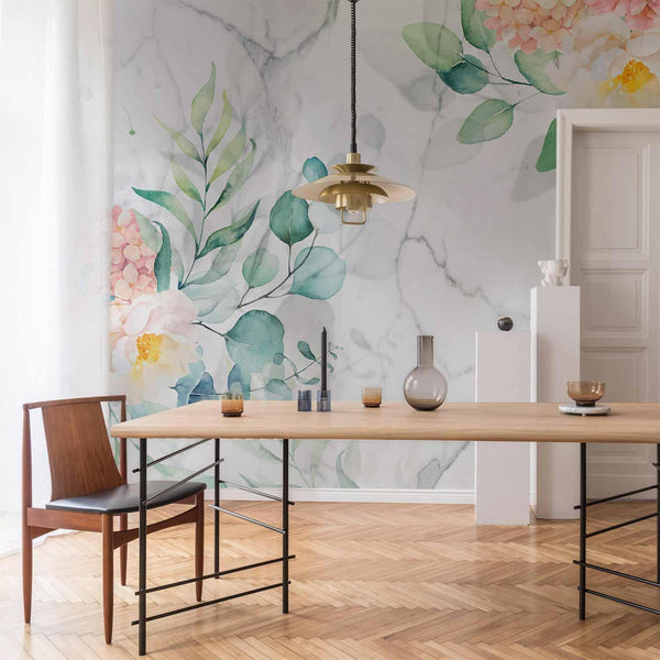 Carta da parati - Flowery Marble