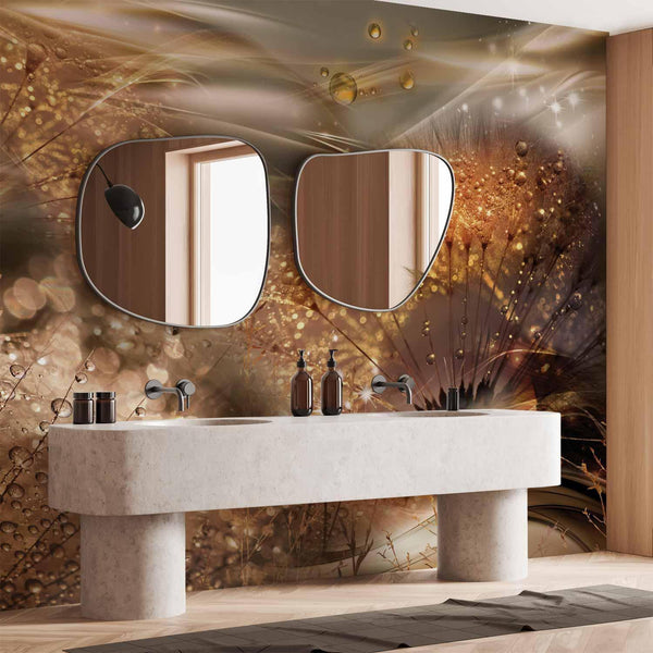 Carta da parati - Dandelions' World (Gold)