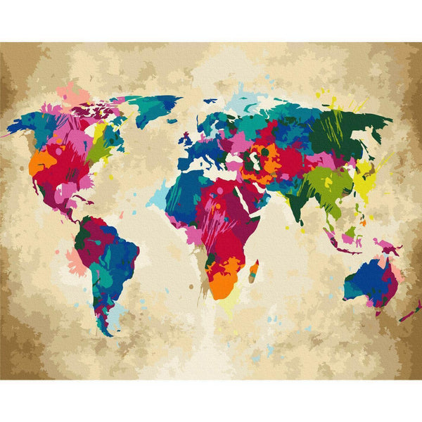 Quadro fai da te - World Map (Colourful)