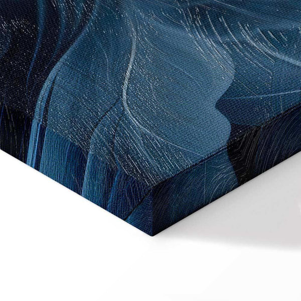 Quadro - Abstract Ornaments Dark Blue Victorian Leaves