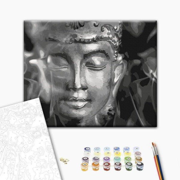 Quadro fai da te - Buddha in Black and White