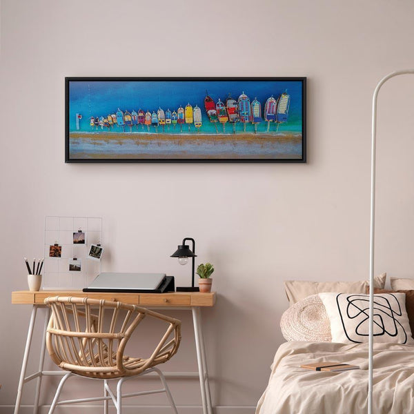Quadro - Colourful Boats (1 Part) Narrow