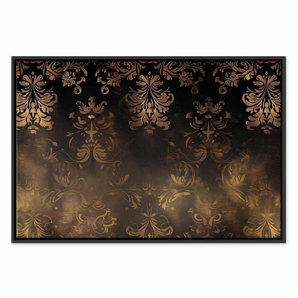 Quadro - Baroque Ornaments in Patinated Gold and Browns: Retro Motif