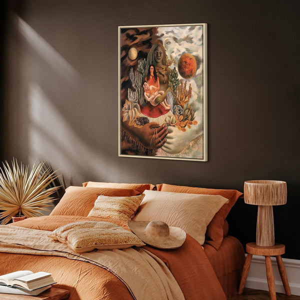 Quadro - Frida Kahlo – The Love Embrace of the Universe, the Earth (Mexico), Myself, Diego, and Señor Xolotl
