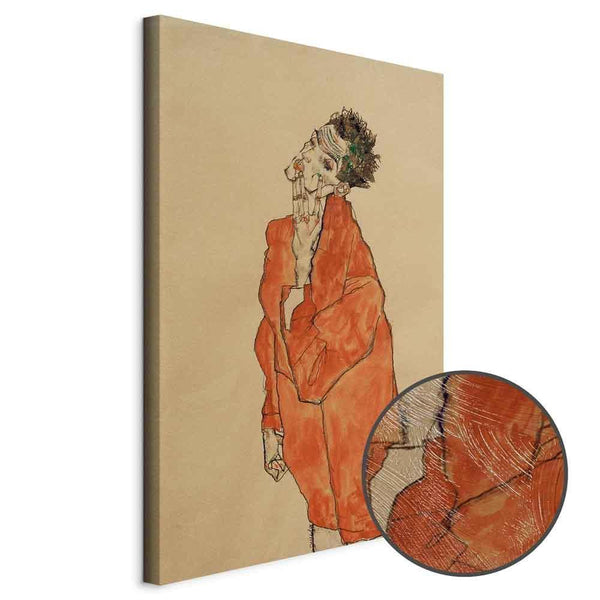 Quadro - Egon Schiele – Self-Portrait (Man in Orange Jacket)
