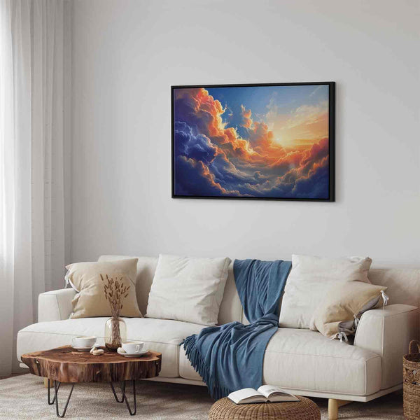 Quadro - Sunset Over a Cloudy Sea: A Wonderful Symphony of Colors