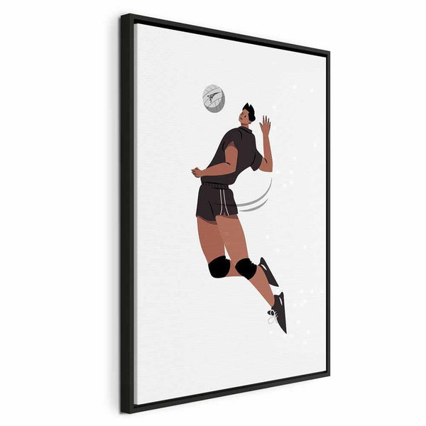 Quadro - Volleyball Player on a White Background - Illustration