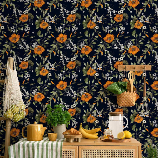 Tappezzeria murale - Orange Bloom