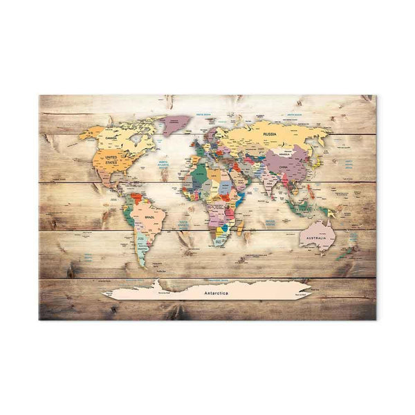 Quadro - World Map: Colourful Continents