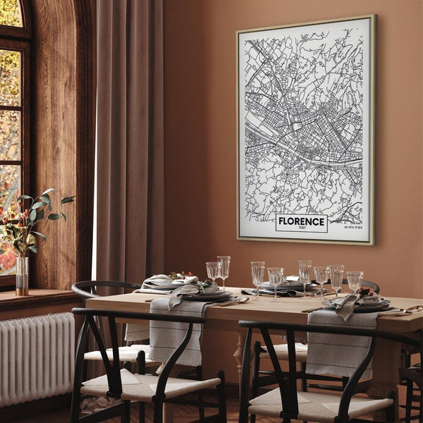 Quadro - Florence Map (1 Part) Vertical