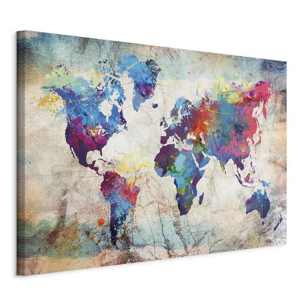 Quadro - World Map: Colourful Madness