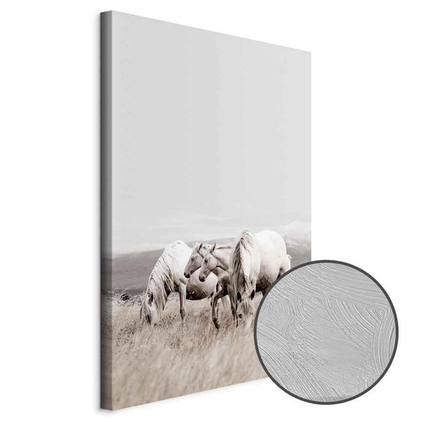 Quadro - White Horses (1 Part) Vertical