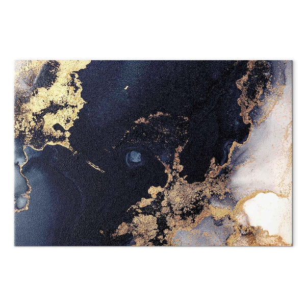 Quadro - Marble and navy blue – abstract textured pattern inspired by the starry sky
