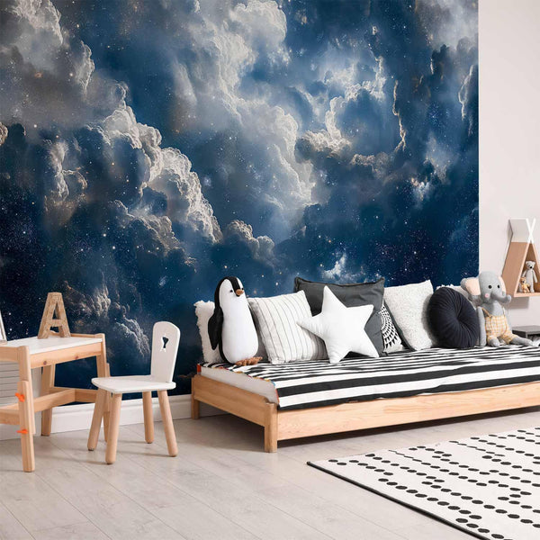 Carta da parati - Astronomical Wonders: Clouds and Stars in Harmonious Combination