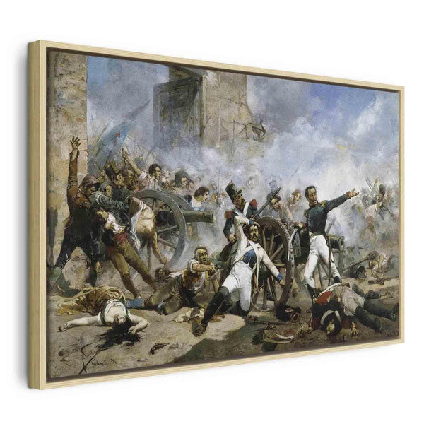 Quadro - Joaquín Sorolla y Bastida – The death of Pedro Velarde y Santillán during the defence of the Monteleon Artillery Barracks