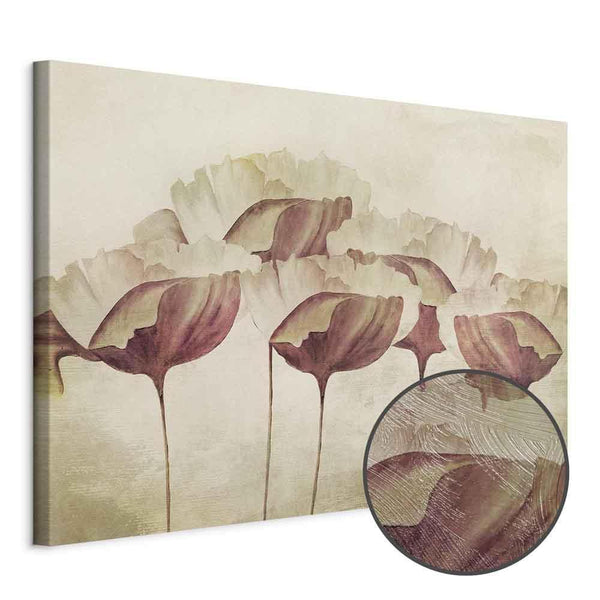 Quadro - Flowers in Beige (1 Part) Wide