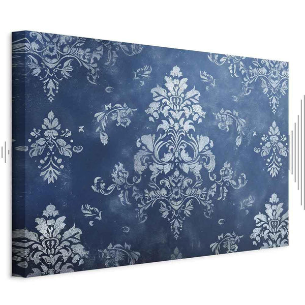 Quadro - Retro Ornament Decorative Motif in Worn Blues