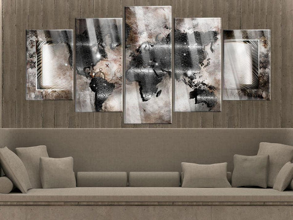 Quadro su vetro acrilico - Graphite Map