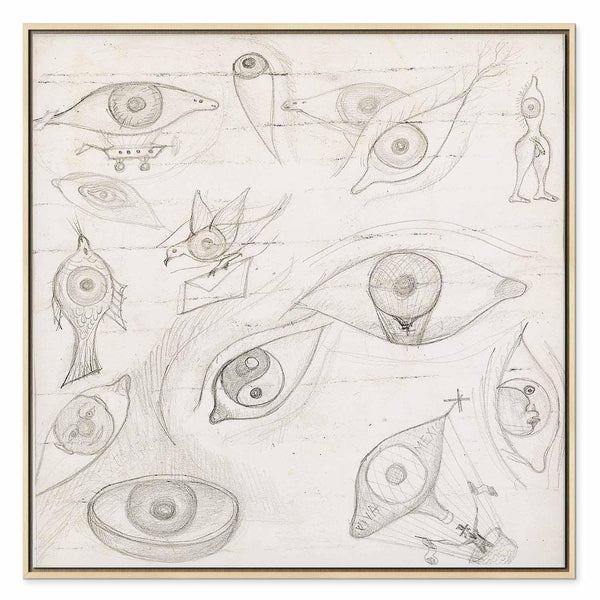 Quadro - Frida Kahlo – Drawing of Eyes