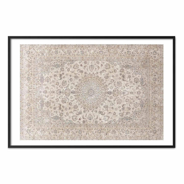 Poster - Sand Carpet - Worn Persian Rug with Rich Ornamental Motifs