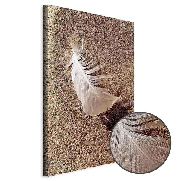 Quadro - Feather on the Sand (1 Part) Vertical