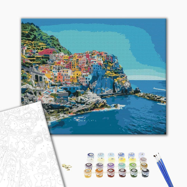 Quadro fai da te - A colourful Italian town
