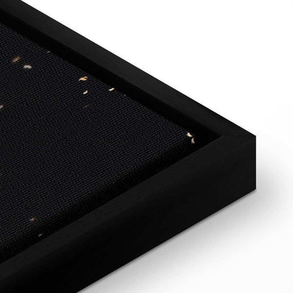 Quadro - Symmetry of Shapes (1-part) - Graphic Motif in Black Shade