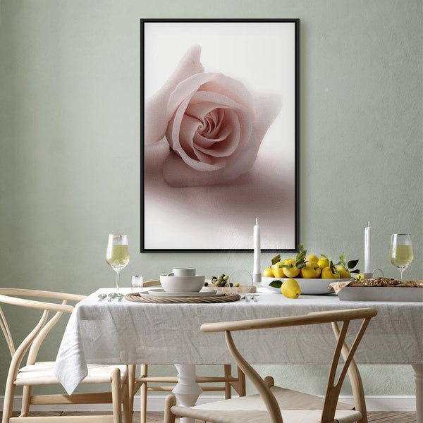 Quadro - Floral Glamour Glow (1-part) - Delicate and Pastel Pink Rose