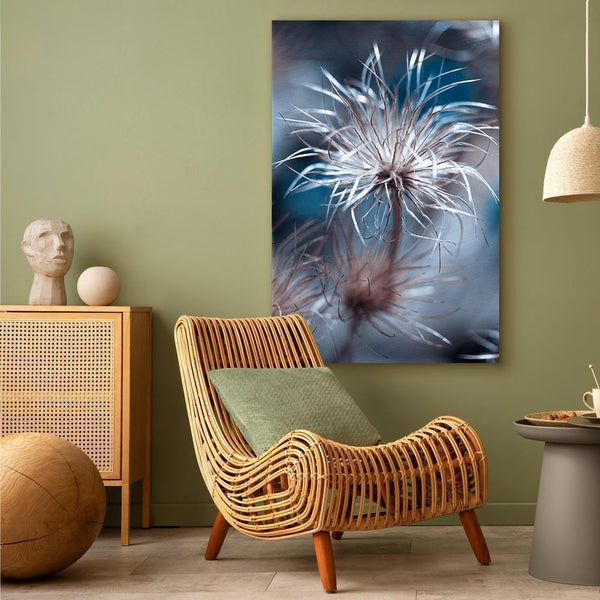 Quadro - Plant in Blues (1 Part) Vertical