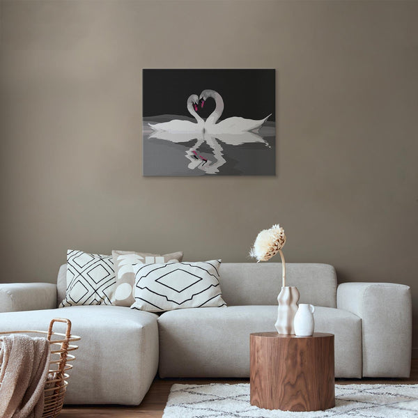 Quadro fai da te - Swan Couple