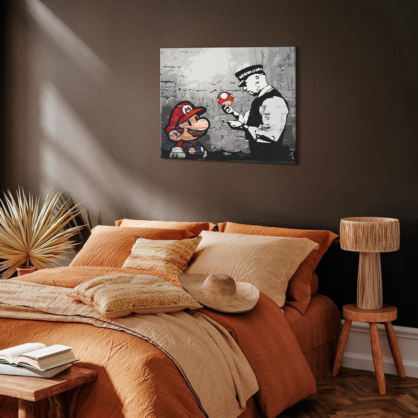 Quadro fai da te - Mario (Banksy)