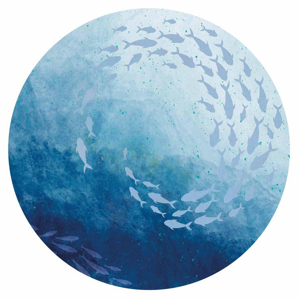 Carta da parati rotonda - Sea depths