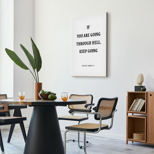 Quadro - Power of Words (1-part) - Winston Churchill's Motivational Quote
