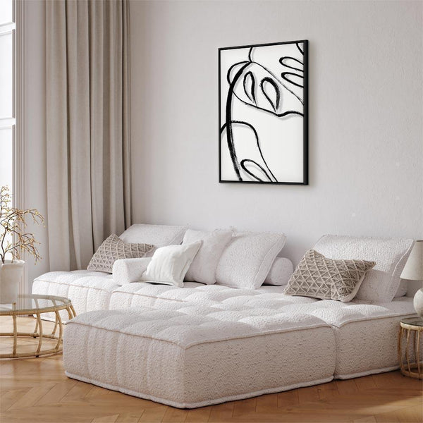 Quadro - White Monstera (1 Part) Vertical