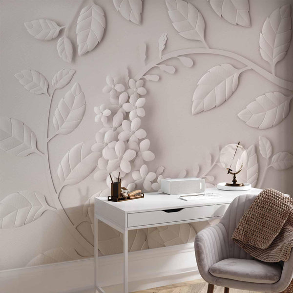 Carta da parati - Paper Flowers (Cream)