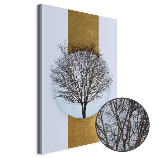 Quadro - Circle of Nature (1-part) - Tree Branches in Round Composition