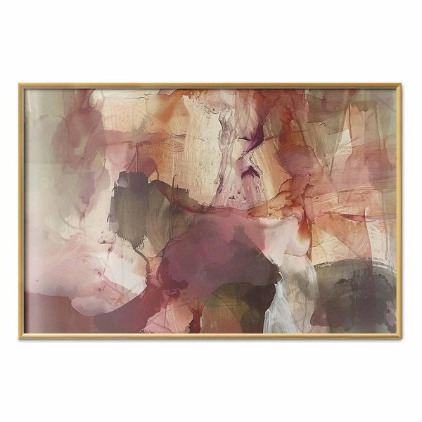 Poster - Spring Composition - glimmers and forms in watercolor technique