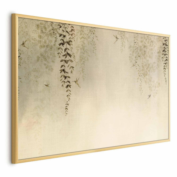 Poster - Beige Hummingbirds